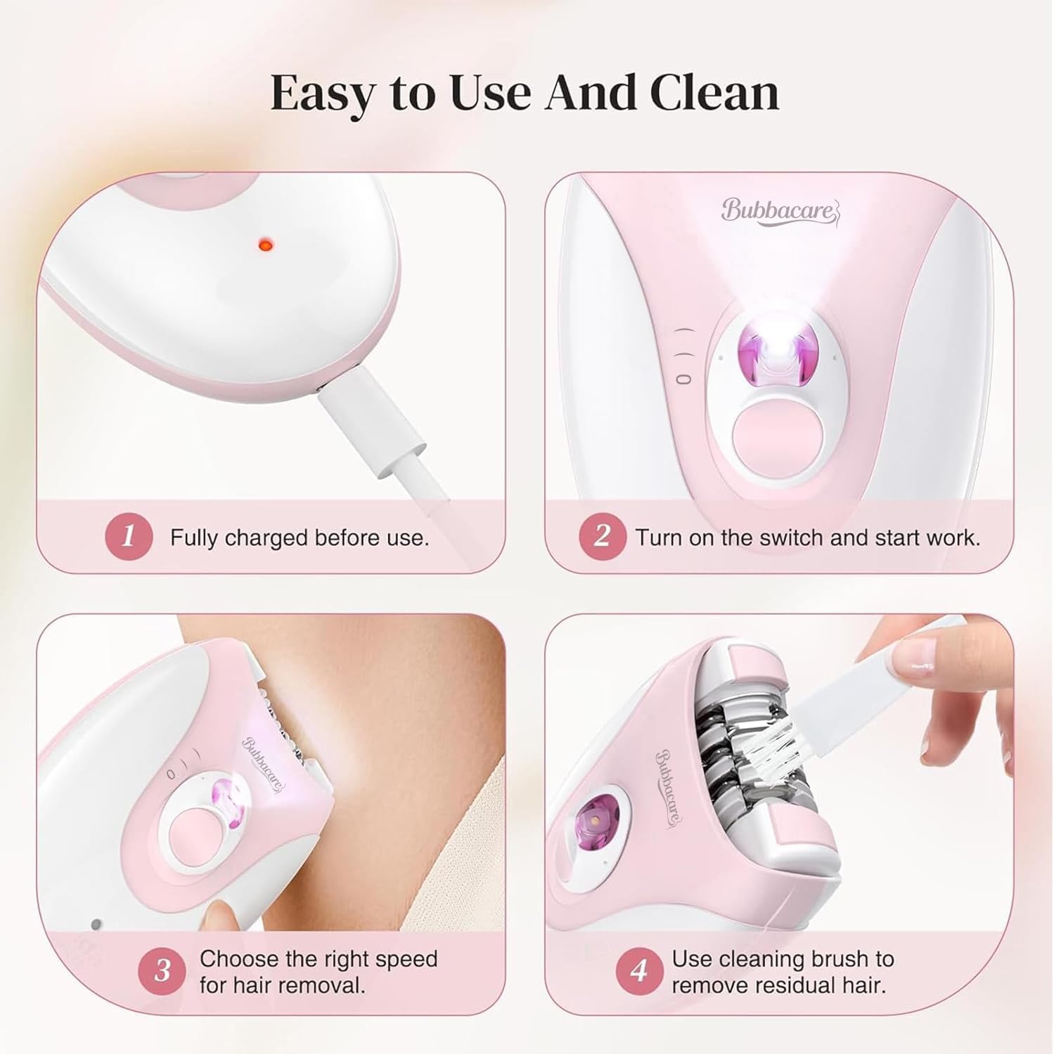 Amazon.com : Epilator for Women, Silent Smooth Glide 2-Speed